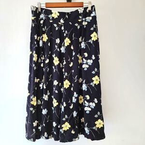 Vintage Sharon Anthony Pull On Floral Skirt
